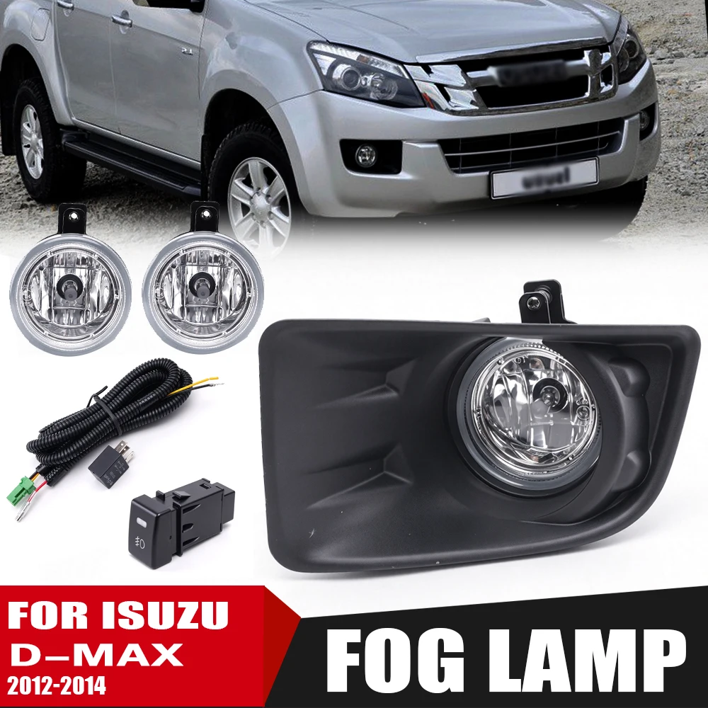 DLAA FOR Isuzu D-MAX Front Bumper Fog Lamp Upgrade Kit 2012-2014 Version Additional Foglight Set for Enhanced Visibility