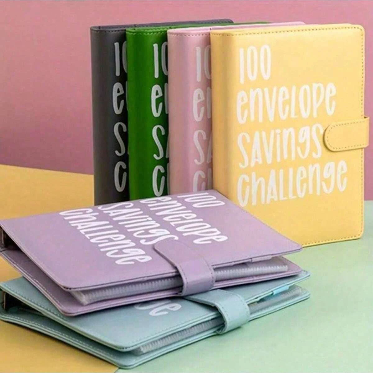 100 Envelope Challenge Binder Save Savings Challenges Loose-Leaf Binder Budget Binder With Cash Envelopes Money Organizer System