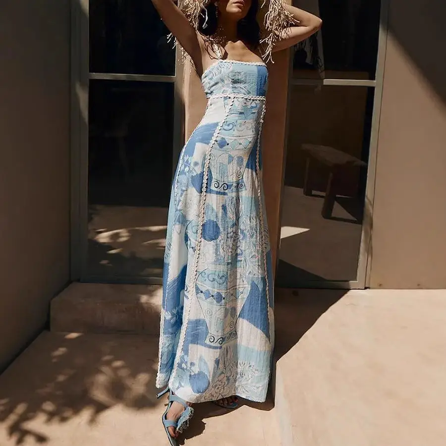 Ruffle Trim Printed… - image