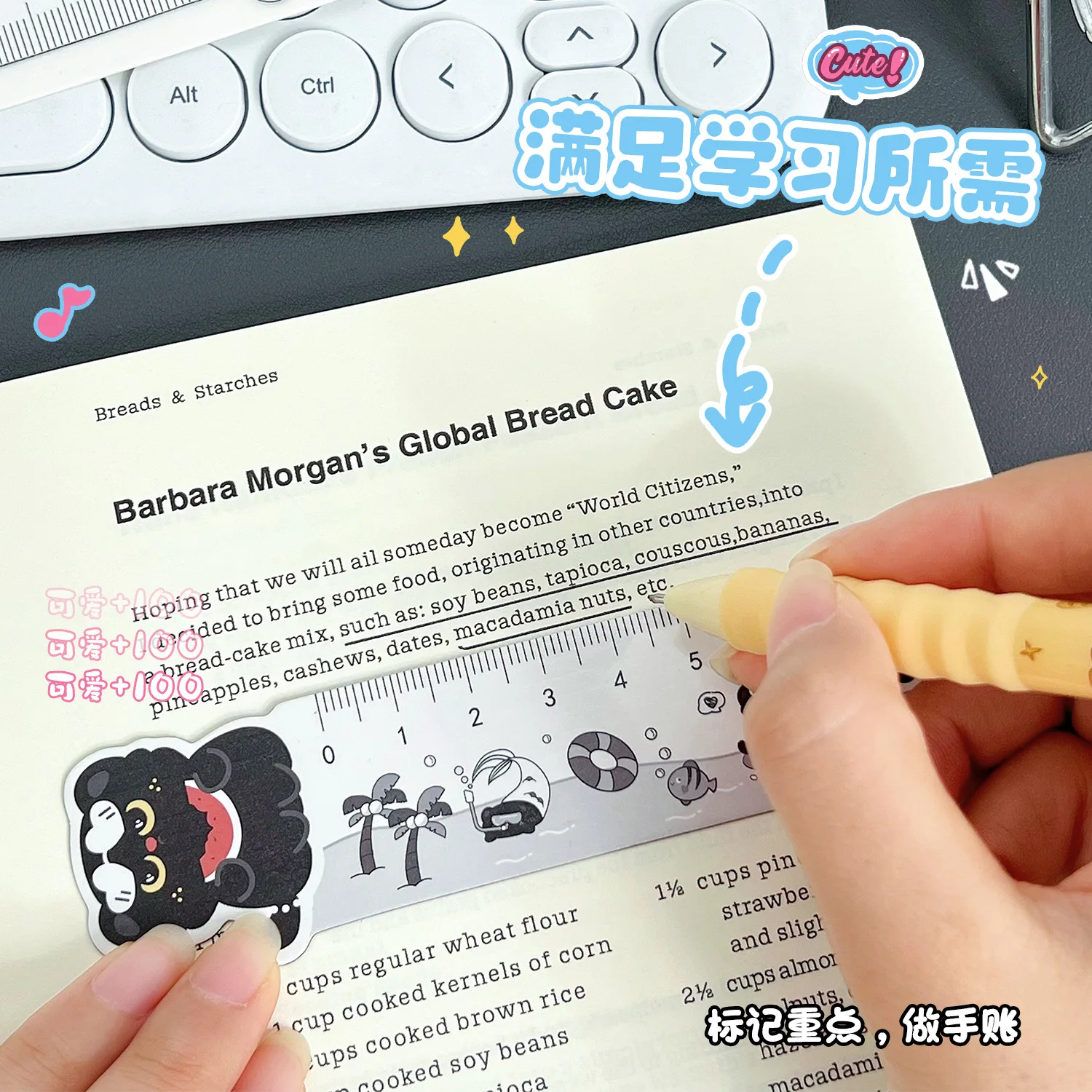 مسطرة مغناطيسية على شكل قطة سوداء، مسطرة مرجعية مغناطيسية متعددة الوظائف، مسطرة ناعمة محمولة بسيطة، هدية للطلاب والأطفال