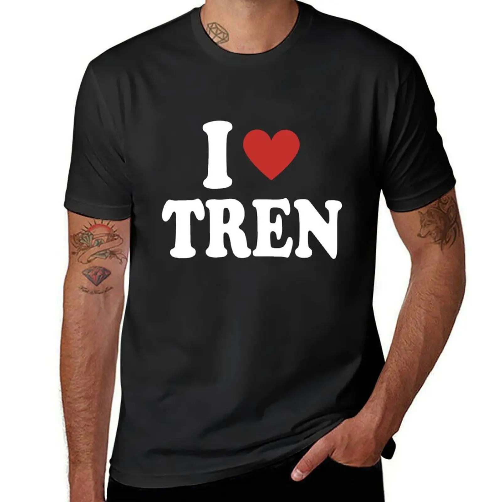 I Love Tren T-Shirt sports fans shirts graphic tees t shirts for men cotton