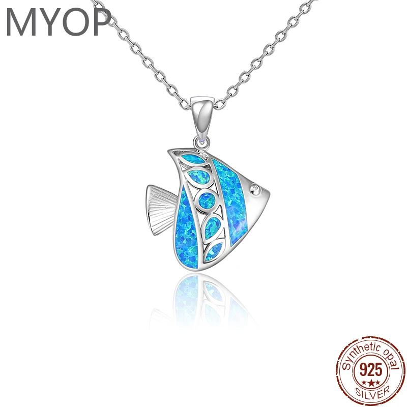 XYOP 2024 Jewelry 925 Sterling Silver jewelry Opal Pendant everyday grand look basic simple