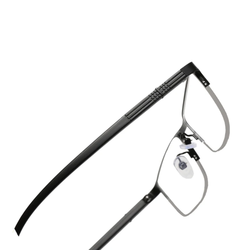 معدن نصف إطار الضوء الأزرق حجب نظارات للقراءة الرجال مربع قارئ النظارات موضة النساء طويل النظر نظارات + 1.0 إلى + 4.0 #6