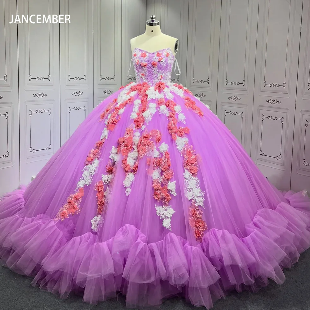 Quinceanera Dress 2024 Ball Gown Detachable Jacket Customized Embroidery Princess Sweet 15 16 Birthday Party Formal Wear LSMU55