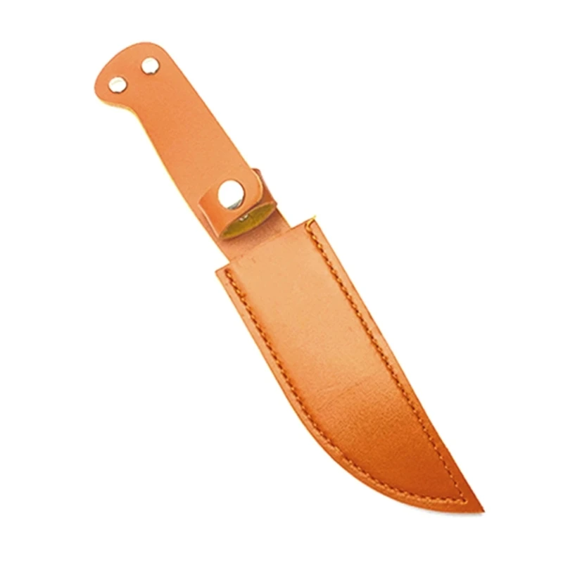 L69A Leather Knife Sheath Belt Loop Knife Sheaths PU Leather Safety Knife Holder for Outdoors Camping Fishing