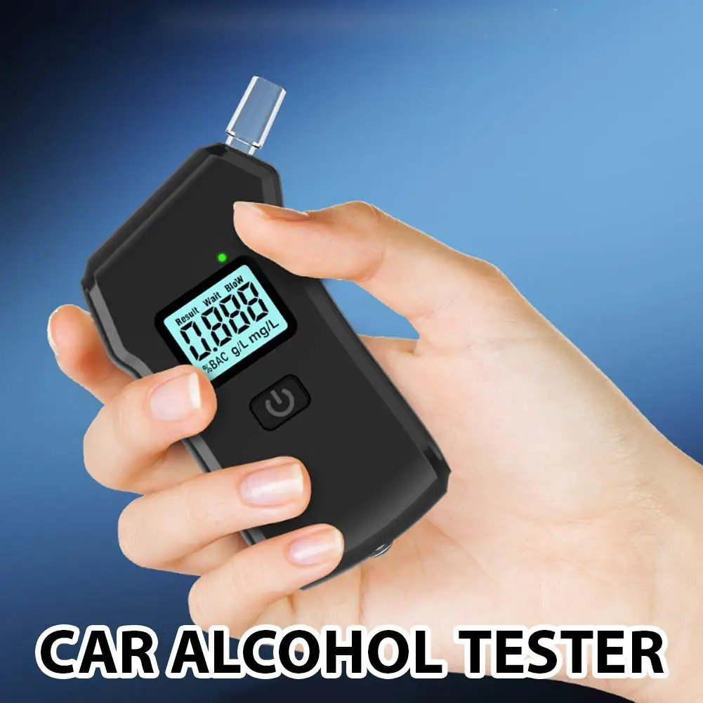 

Алкотестер Портативный тестер алкоголя в выдыхаемом воздухе для личного и профессионального использования на батарейках AAA Высокоточный алкоголь Te X5G7