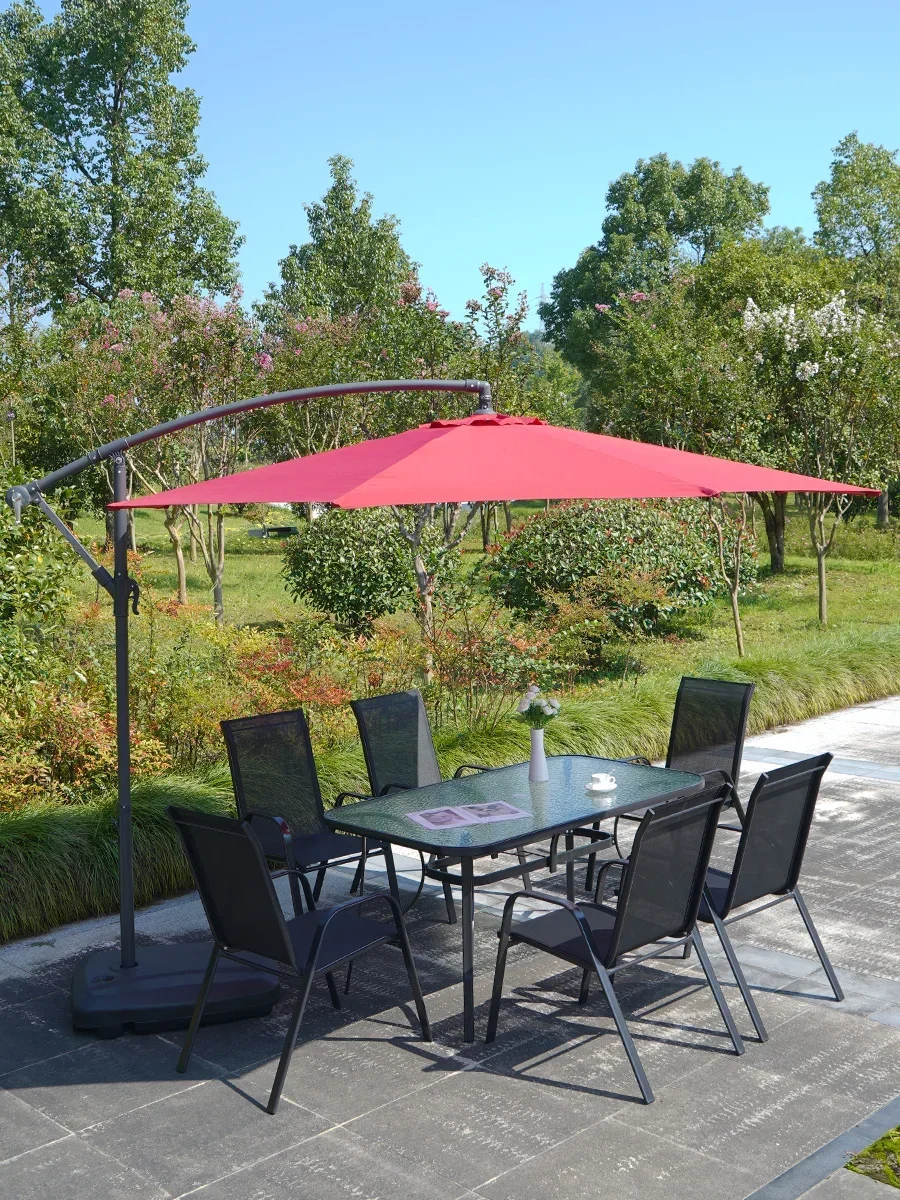 

Outdoor table, chair, umbrella leisure courtyard iron courtyard table, chair garden rattan chair balcony three-piece set