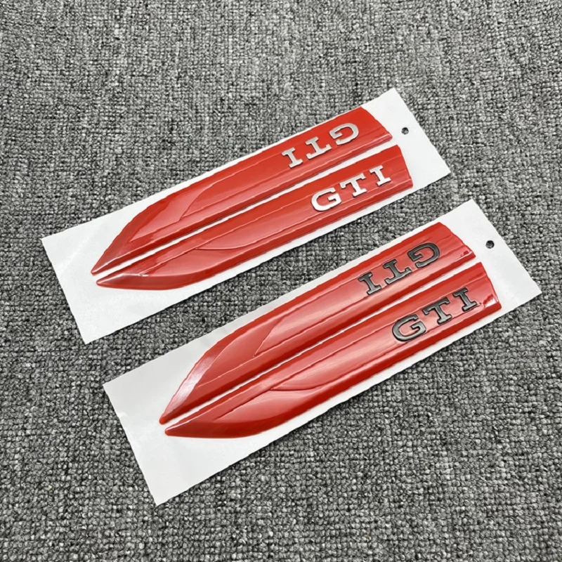 2pcs GTI GTD Emblem Car Fender Side Wing Auto Sticker Accessories For Volkswagen VW R-line Polo Golf MK8 Touareg Passat Magotan