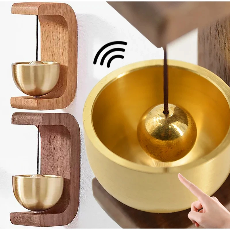 

Wooden Wind Doorbell Chimes Japanese Style Suction Wireless Doorbell for Housewarming Front Door Bell Reminder for Home