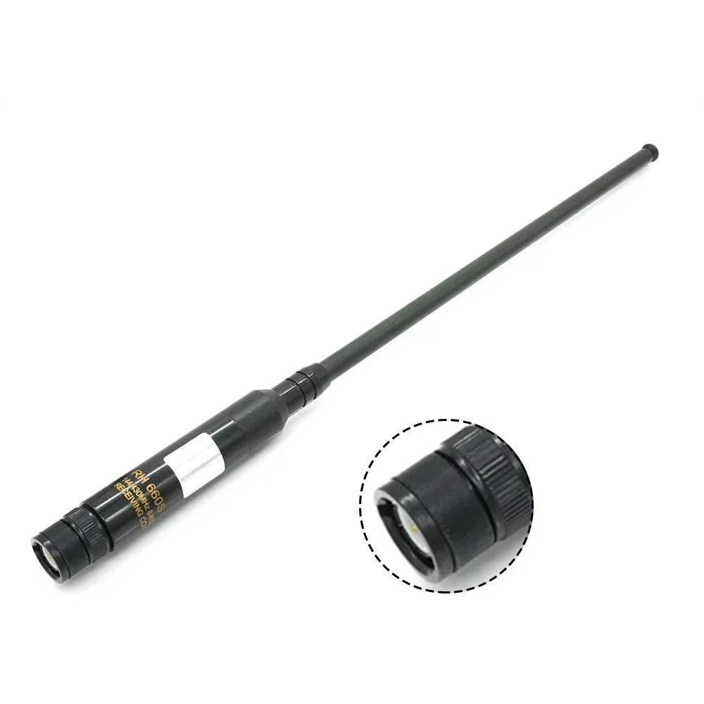 Antenne Télescopique TengKo RH-660S SMA-F Double Bande 144/430MHz - Haute Performance Pour Baofeng UV-5R, Kenwood, Wouxun