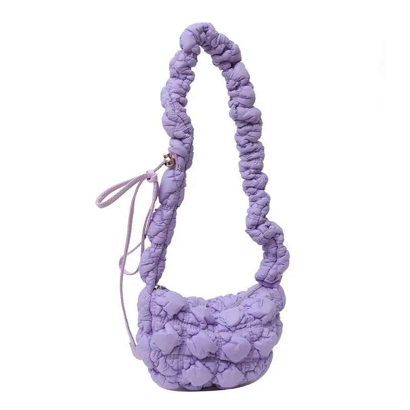 Bolso De mensajero plegable con diseño De nube para Mujer, bolsa De mano versátil, a la moda, De diseñador