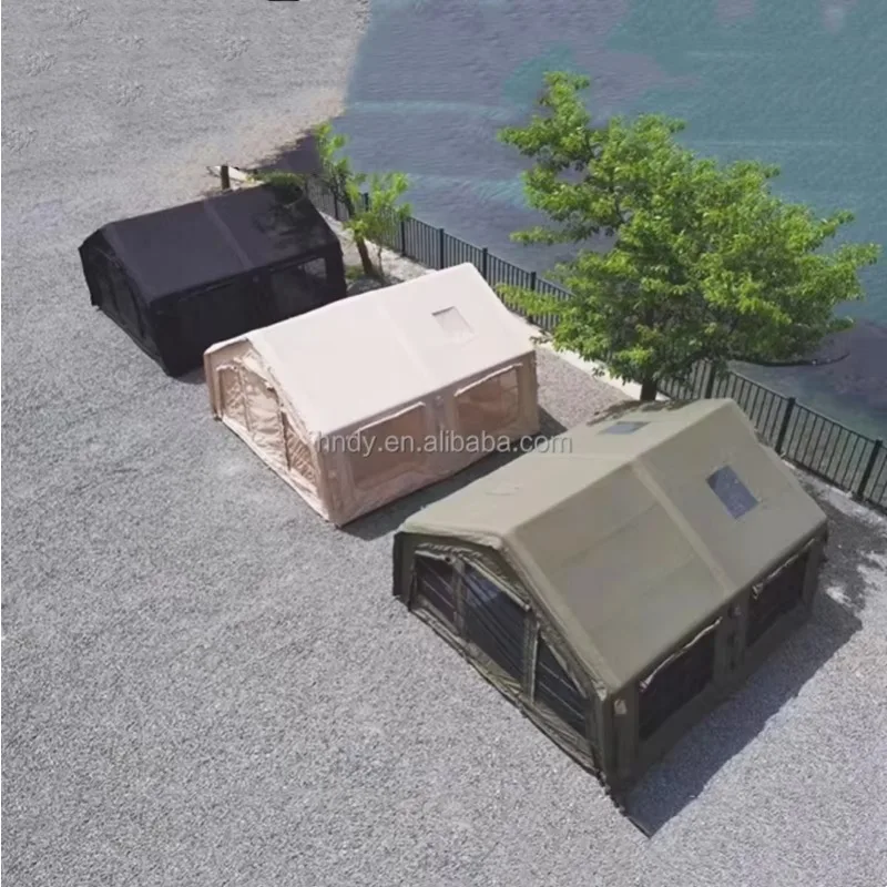 2026 17.28 Black Outdoor Camping Inflatable Tent Suitable For Outdoor Gatherings Of 8 To 12 People