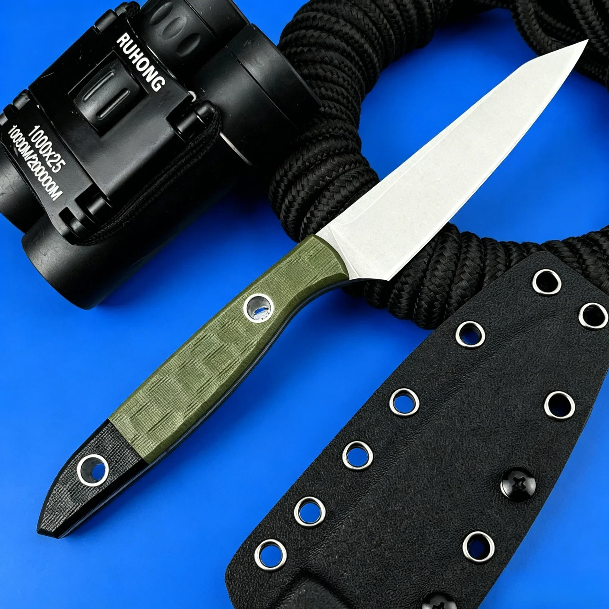 

4045 9Cr13MoV Fixed Blade for Outdoor Use – G10 Grip, Versatile Tool for Camping and Fishing, Everyday Carry Knife for Men