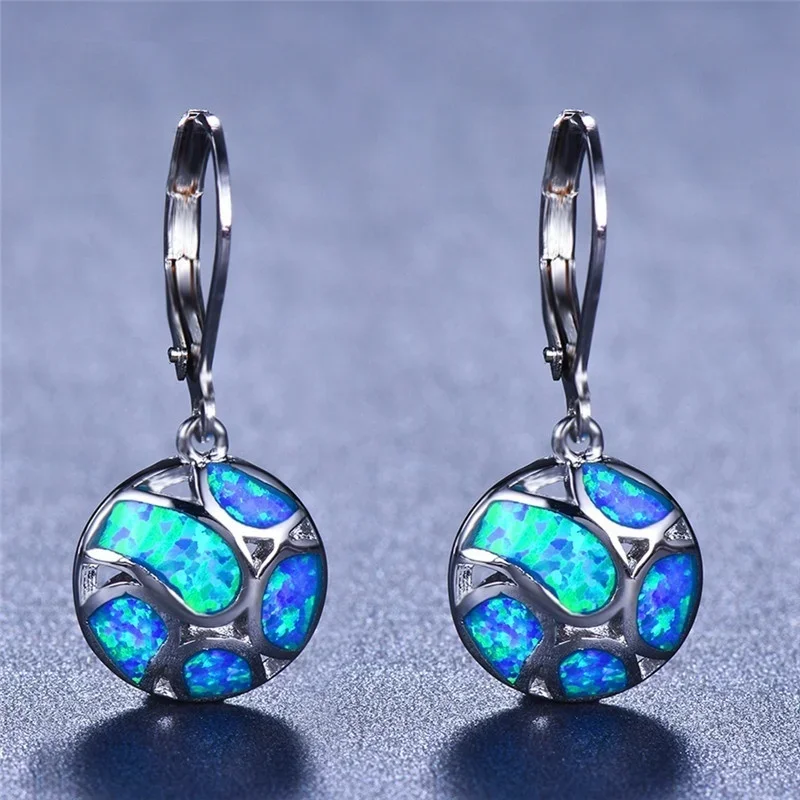 Delysia King Trendy Football Opal Earrings 2021 Luxury Woman Jewelry