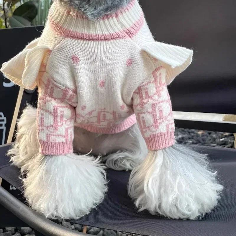 Pet cat and dog warm thickened sweater jacket Schnauzer Teddy Bohemian Highland sweater jacket