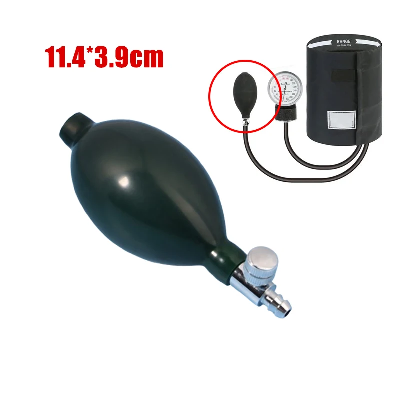 Dunkelgrüne Inflatorbirne Luftpumpe für Blutdruckmessgerät Blutdruckmessgerät Handheld Gesundheitszubehör Kugel Metallventile