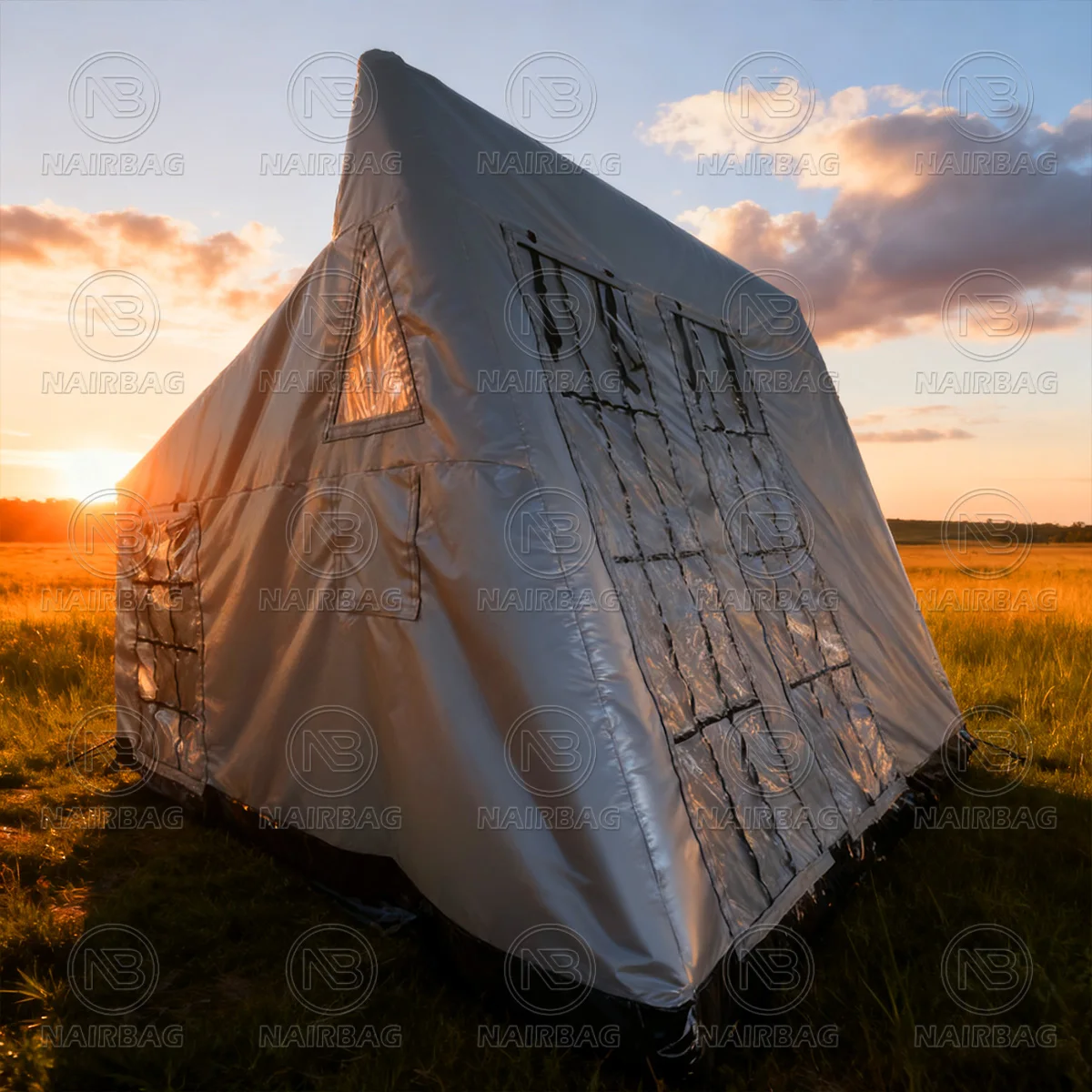 เต็นท์แคมป์ปิ้งเป่าลม เต็นท์แกลมปิ้งพร้อมปั๊มลม ติดตั้งง่าย เต็นท์ลม PVC สำหรับ 4 ฤดู สำหรับกิจกรรมกลางแจ้ง มีจำหน่าย