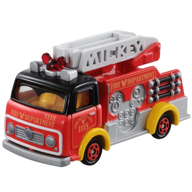 

Модель автомобиля Tomica из сплава, имитация пожарной машины с лестницей Микки, игрушка-украшение для девочек, Disney, 835035