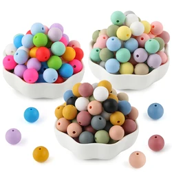 50 unids/lote de cuentas de silicona de 9/12/15MM para hacer pulseras para fabricación de joyería DIY, cadena de chupete, collar, accesorios de joyería