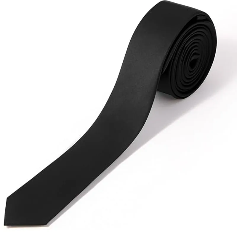 

Узкие галстуки, черные галстуки для мужчин и женщин, однотонные однотонные однотонные формальные тонкие длинные свадебные деловые рубашки, аксессуары, галстуки
