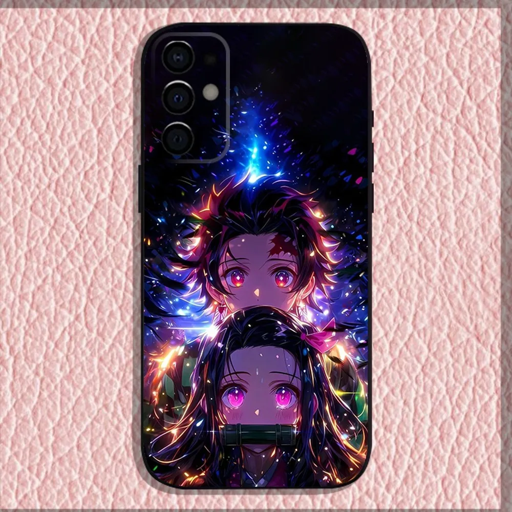 D-Demon Slayer K-Kamado Nezuko Phone Case For Samsung S24,S21,S22,S23,S30,Ultra,S20,Plus,Fe,Lite,Note,10,9,5G Black Soft Shell