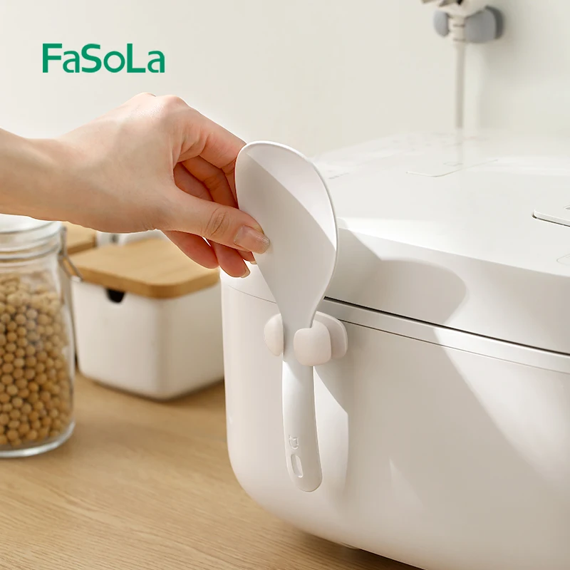 FaSoLa 40Pcs Wholesale Rice Spoon Holder Storage Rack Spoon Rack Tableware Rice Cooker Spoon Placement Rack Kitchen Utensil