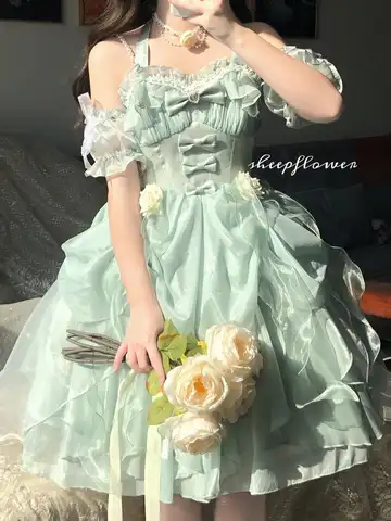 10 best sales grön lolitaklänning - №10