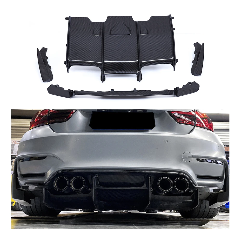

OEM Carbon Fiber Rear Bumper Lip Diffuser Splitter For BMW M4 F82 PSM Style Rear Diffuser