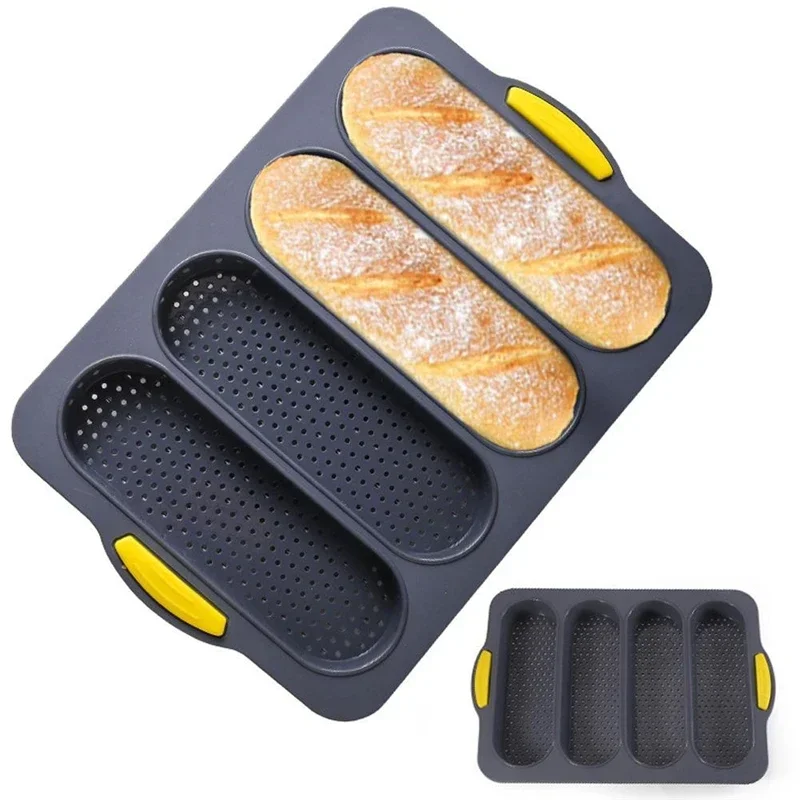 Baking Mold Restaurant Bread Food Mould Grade Baguette Bake Tray Silicone Anti-scalding Non-stick Oven Tool Kitchen Tool