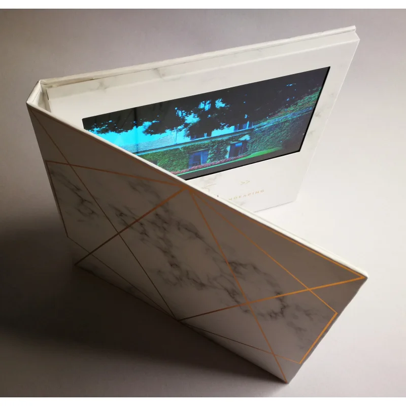 

1PCS Factory greeting paper card lcd tft HD screen Business Advertising 4"4.3"4.5" 5"7"9"10inch lcd video brochure cards boite v