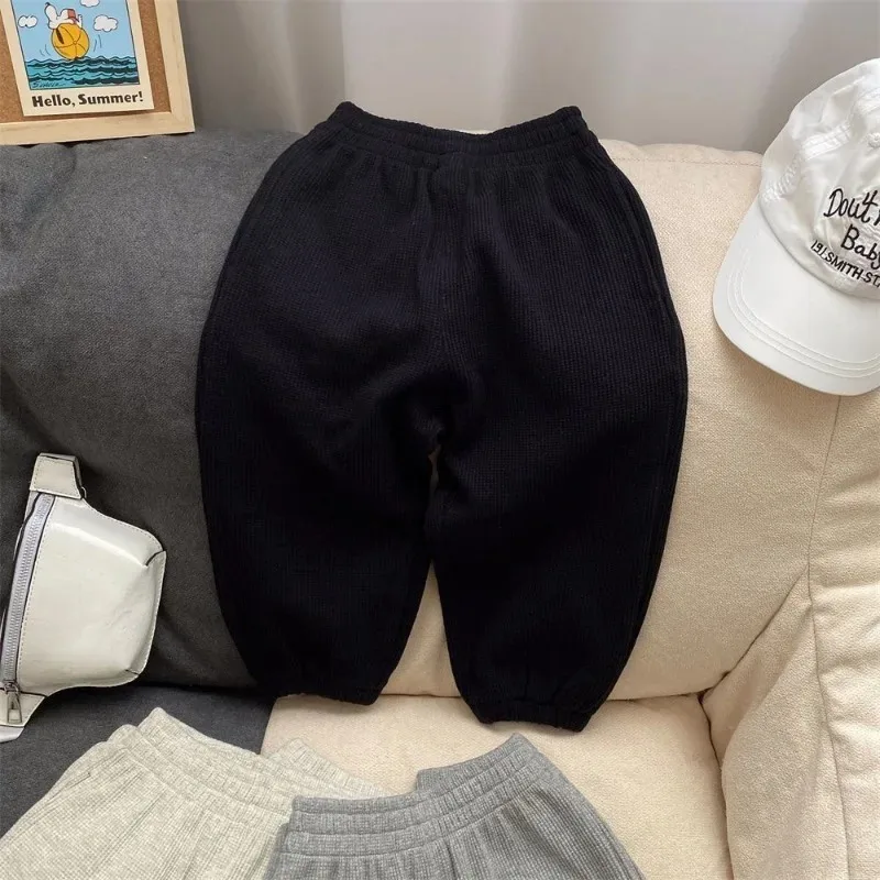 Sommer Einfarbig Jungen Mädchen Hosen Casual Baby Kinder Lose Harem Hosen Mädchen Atmungsaktive Hose Kinder Hosen Kleidung – Detail 8