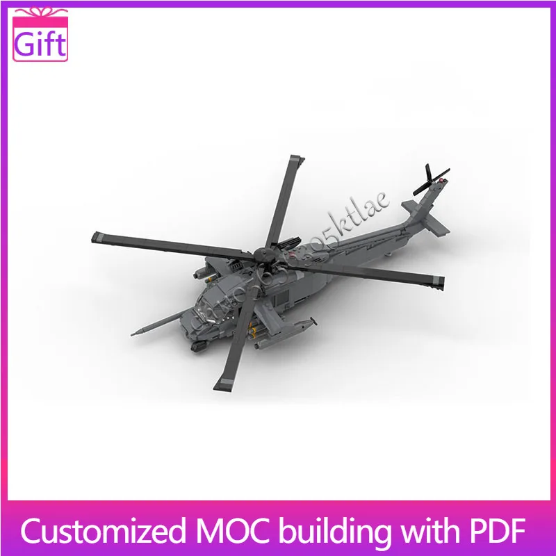 

978 шт. модель вертолета с серым дизайном, модульные строительные блоки «сделай сам», детская сборка, дисплей, игрушки, фестиваль, подарок-сюрприз