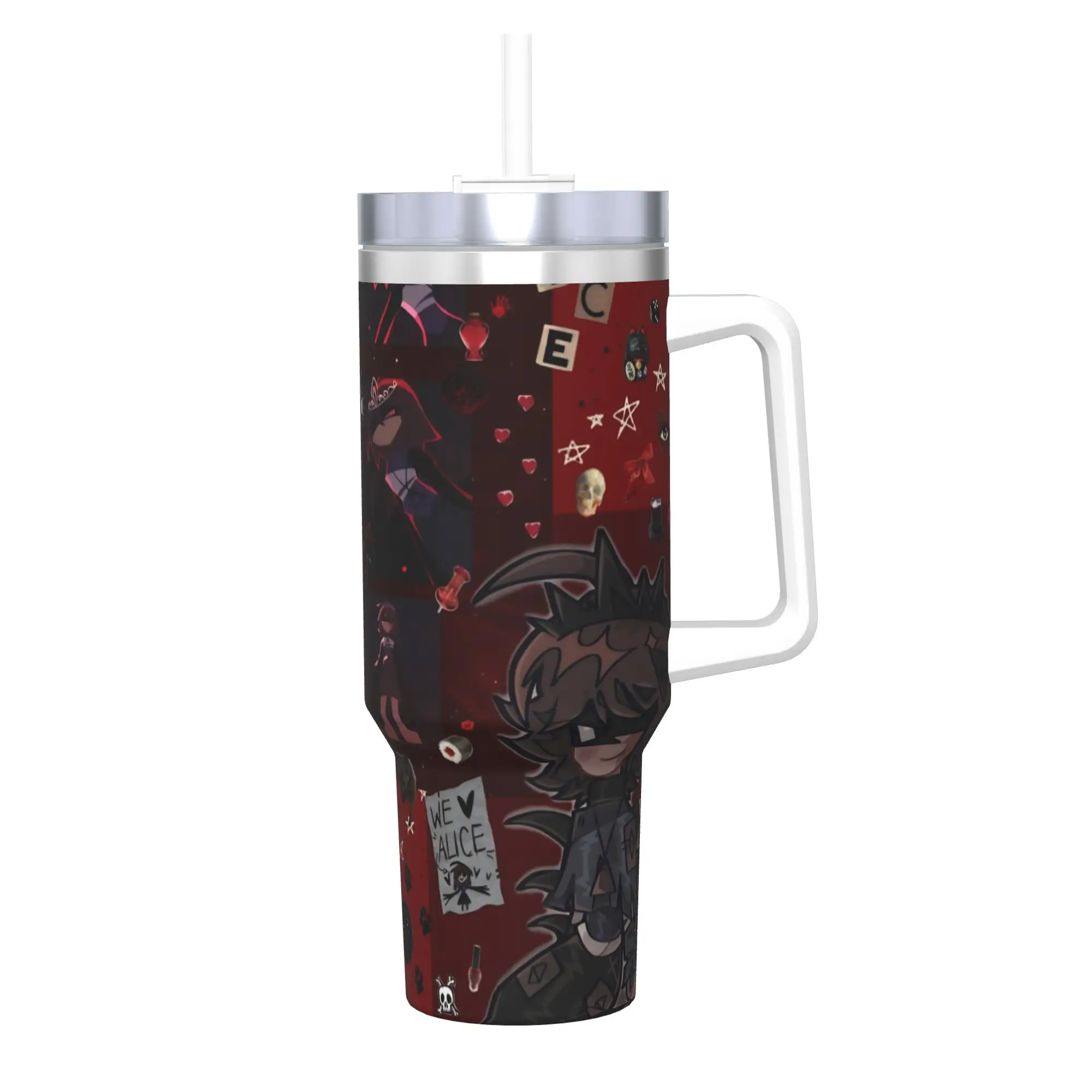 FPE Fundamental Paper Education Tumbler With Straw Stainless Steel Tumbler Cup Double Wall Vacuum Insulated for Cold Or Hot 40oz