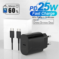 PD 25W Fast Charger For Samsung Galaxy S23 S22 S21 S20 Fe S24 Ultra Plus Fast Charging Cable USB Type C Data Line Phone Charger