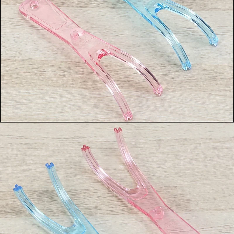 2Pcs  Floss Holder Aid Oral Picks Teeth Care Interdental Durable Teeth Cleaning Breath Fresh Oral Care Tool