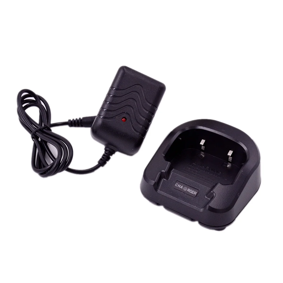 BAOFENG Base de cargador de escritorio y adaptador de enchufe de CA para UV82 82HP 8D Ham Walkie Talkie reemplazo de fuente de alimentación