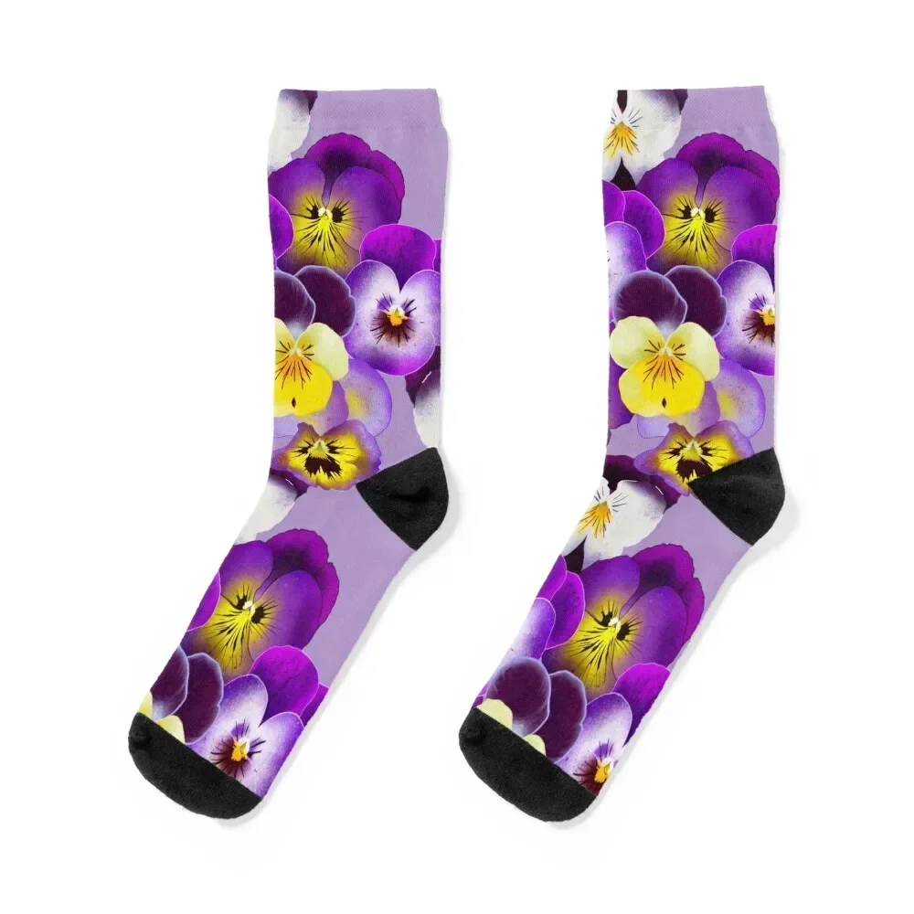 Pansies Socks luxury Children's New year's Antiskid soccer Girl'S Socks Men's