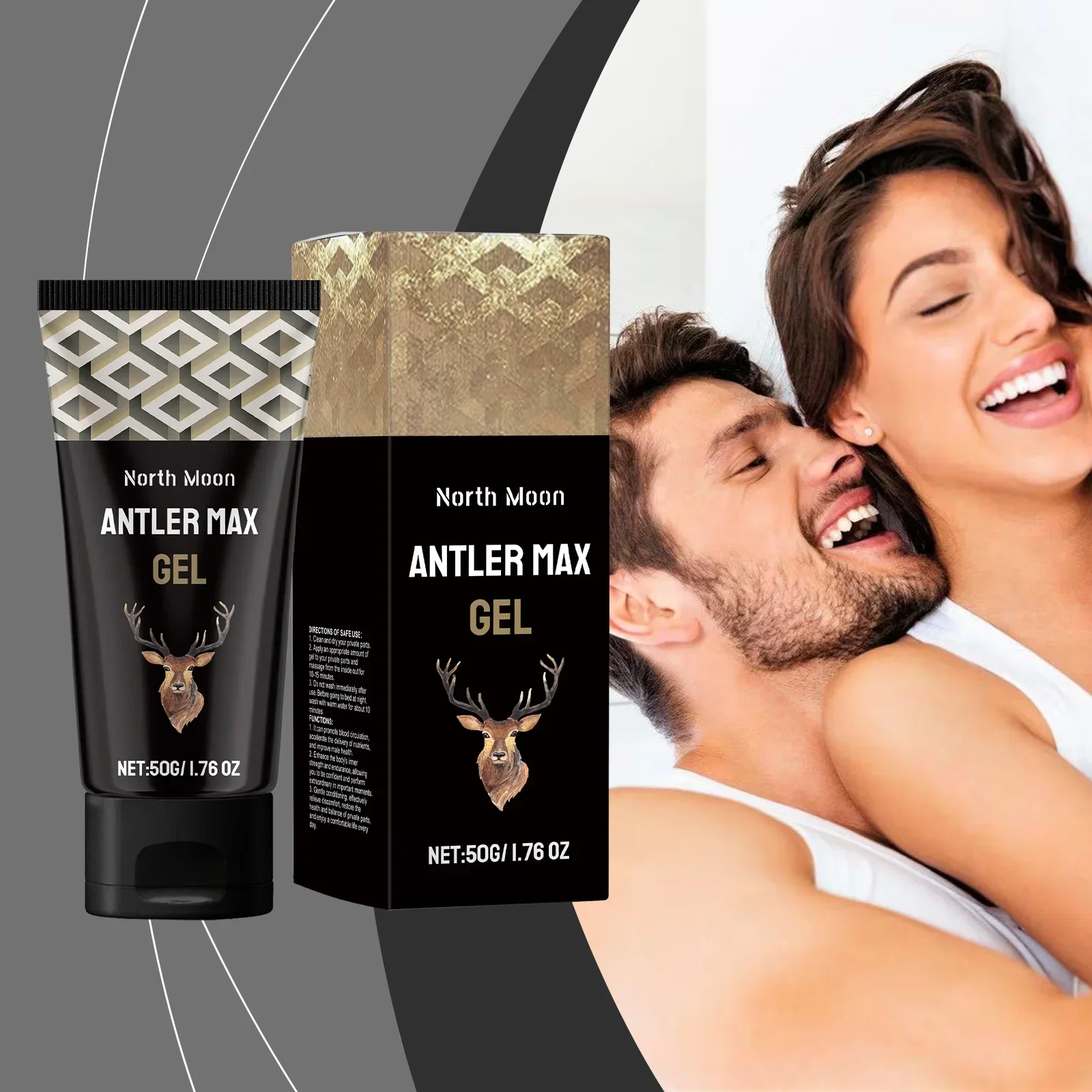 Antler Max Gel Mens Óleo Corporal Óleo Corporal Para Homens