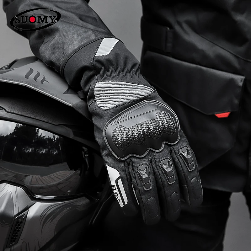 

SUOMY Motorcycle Gloves Winter Warm Gloves Men Women Motorbike Guantes Touch Screen Gant Waterproof Windproof Moto Riding Gloves