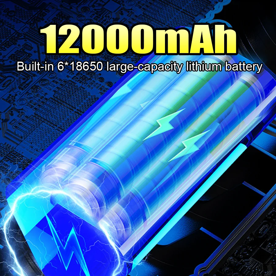 2025 Upgrade Super Bright Flashlight Rechargeable Zoom Tactical Torch 12000mAh High Powerful LED Camping Flashlight Lighting 4km