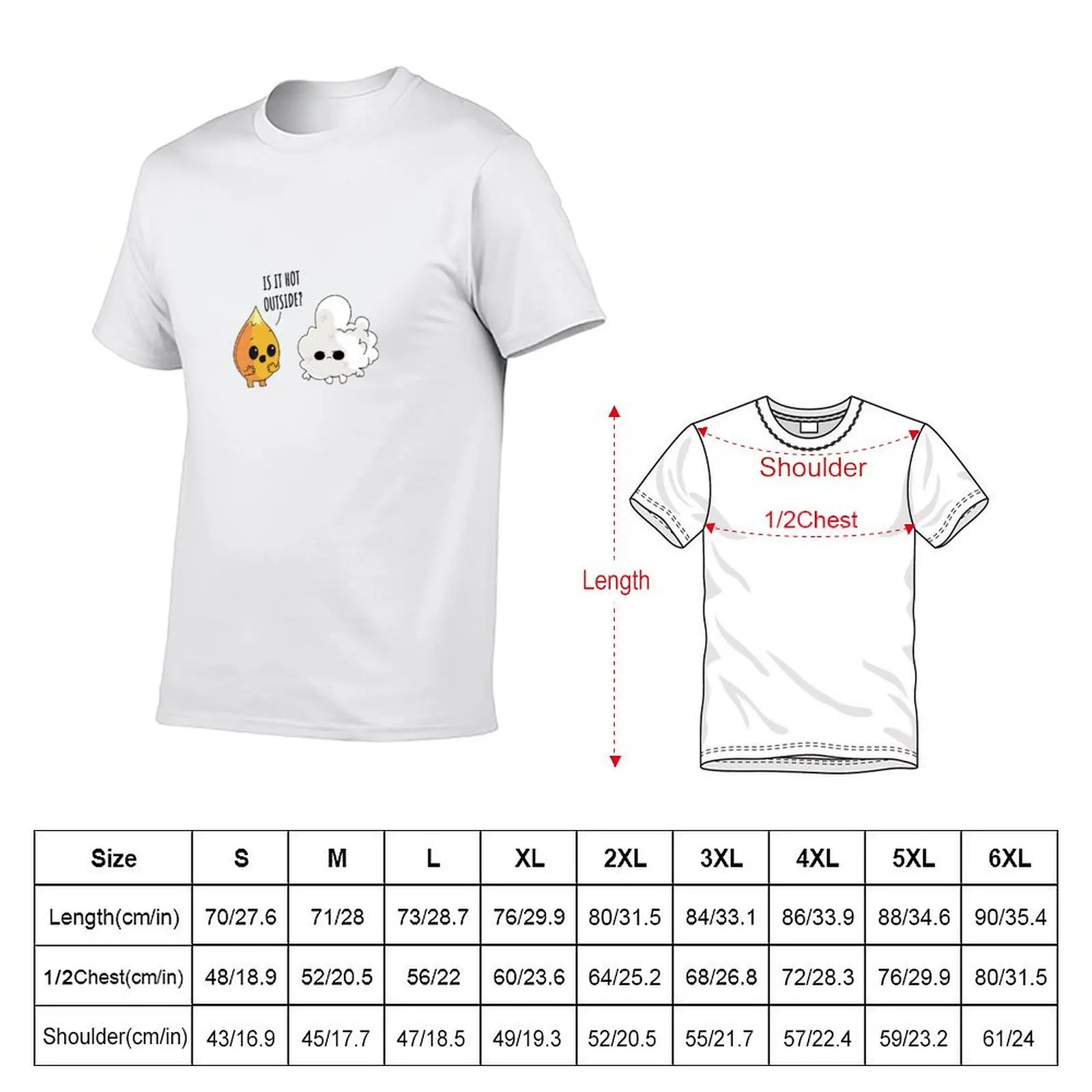 IS IT HOT OUTSIDE FUNNY POPCORN T-Shirt Work Wear Breathable Tee