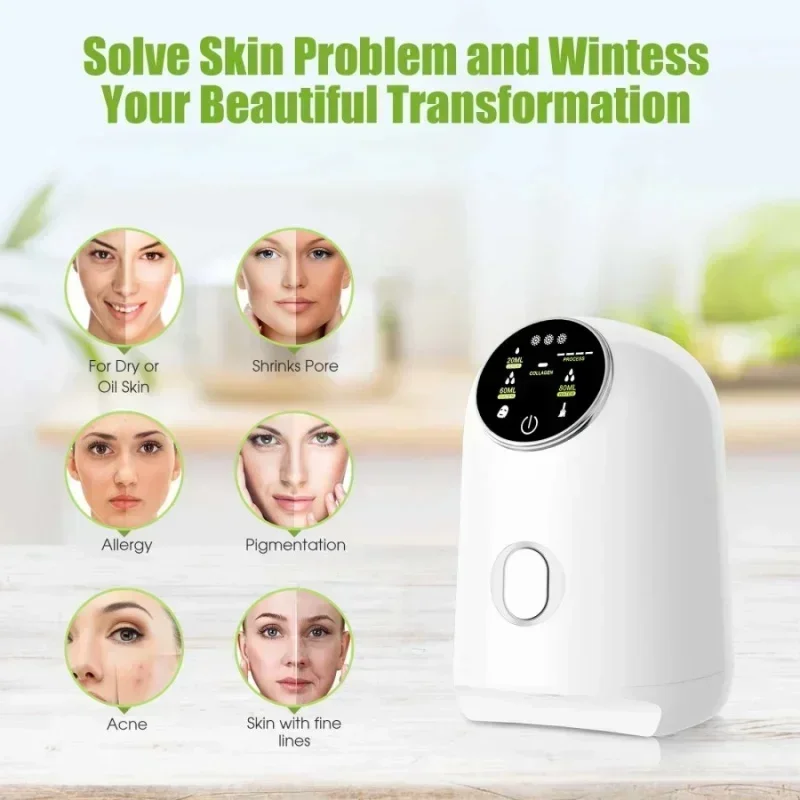 Máquina de fazer máscara facial, tratamento facial, casa, faça você mesmo, frutas, vegetais naturais, colágeno, fabricante automático de máscara, salão de beleza, cuidados com spa