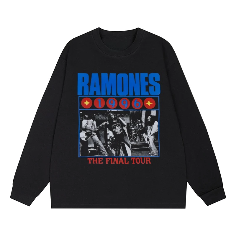 Sudadera Ramones para hombre y mujer, sudaderas con capucha de gran tamaño, Tops de marca de lujo, jersey Retro de banda de Hip-hop Y2k, ropa para hombre