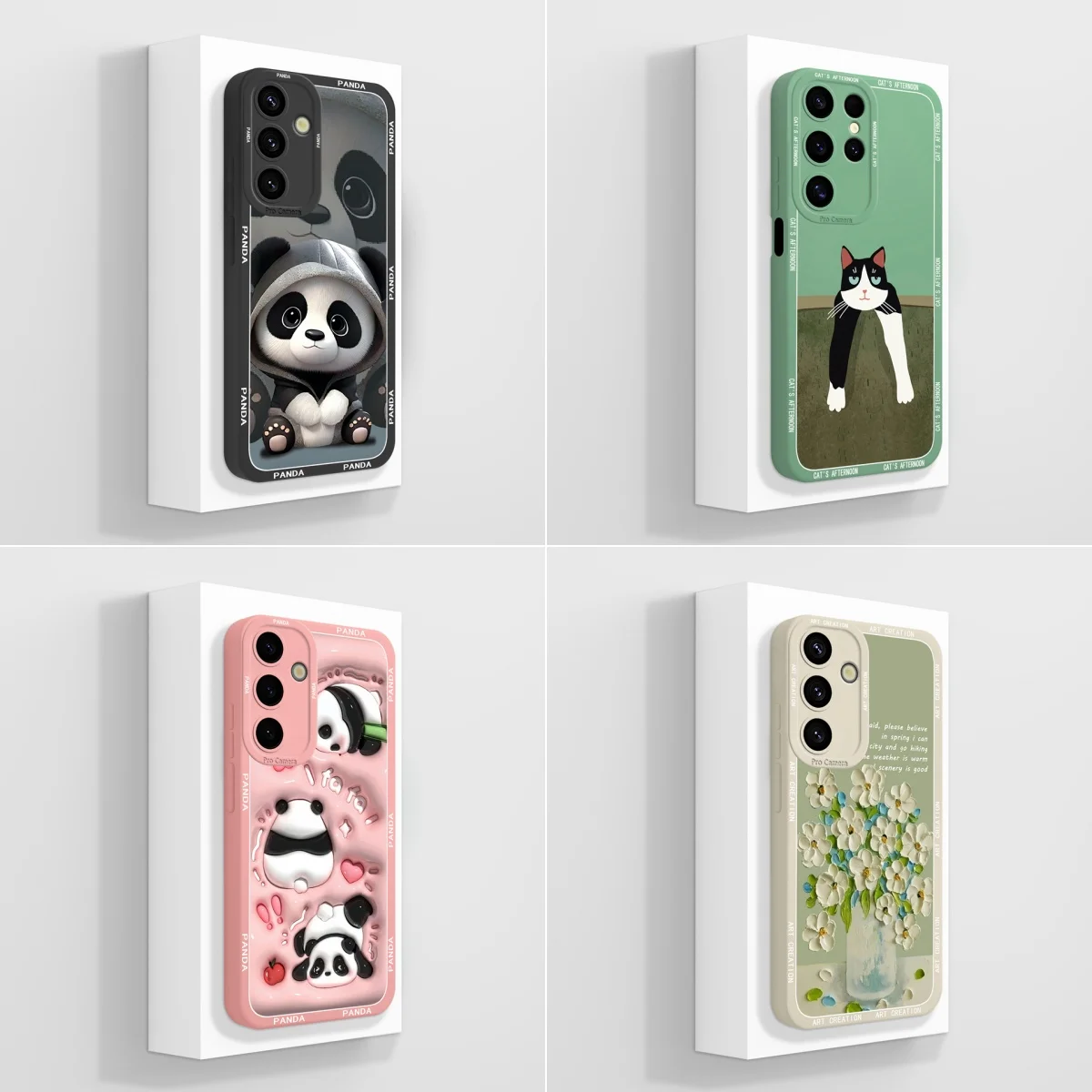 Etui Samsung Galaxy S24 FE S24Ultra S24+ S24 Cute Panda Miękka silikonowa trwała tylna obudowa do GalaxyS24 FE Funda S24FE Coques