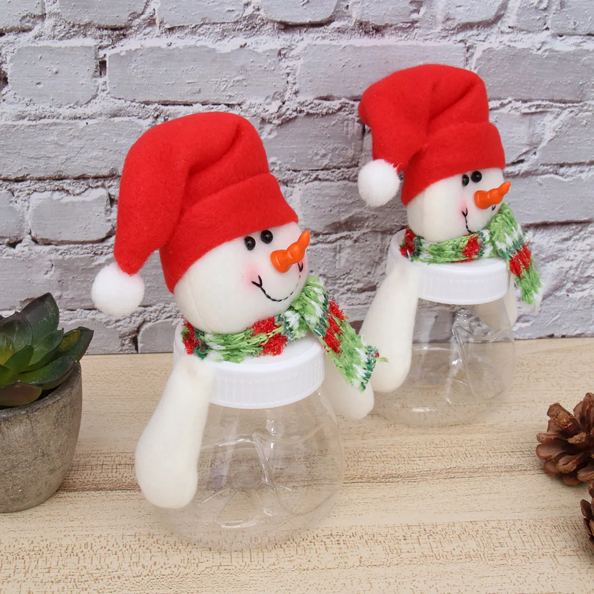 

Набор из 5 праздничных банок для конфет в виде снеговиков, идеально подходит для хранения конфет, шоколада, печенья, для стола, рабочего стола, шкафа