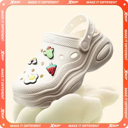 Xtep Sandals for Women 2025 Summer Comfortable Breathable All-matched Fashion Height-increasing Outdoor Slippers 875218500001