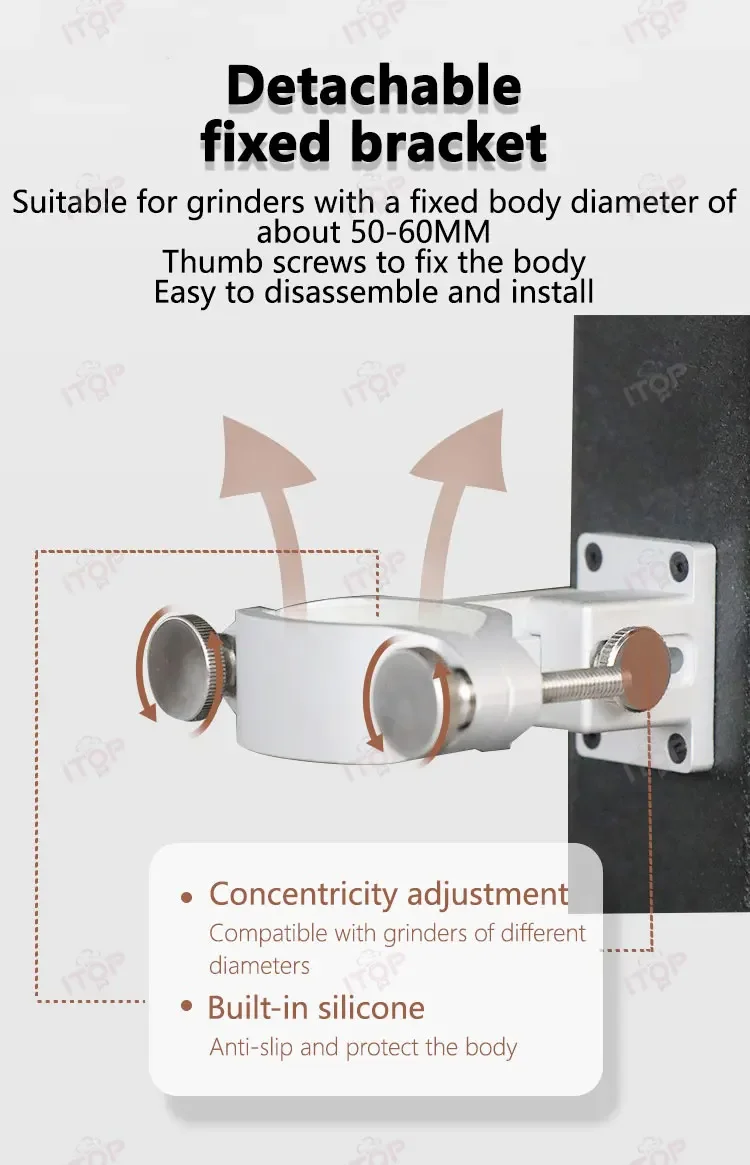 MG-U ハンドグラインダー研削サポート 50-300RPM 可変速度調整コーヒーフライススタンドほとんどのハンドグラインダーに適しています