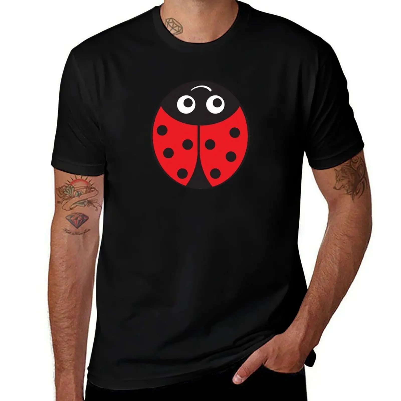 Miss Ladybug T-Shirt cotton t shirts man 100% T-Shirt