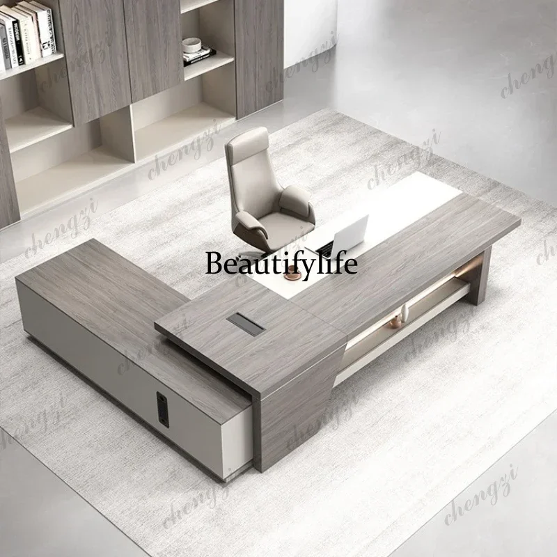 C45 Drawer Designer Office Table Base Chair Asthetic Wooden Storage Office Desks Gaming Study Writing Mesa Gamer - view 4
