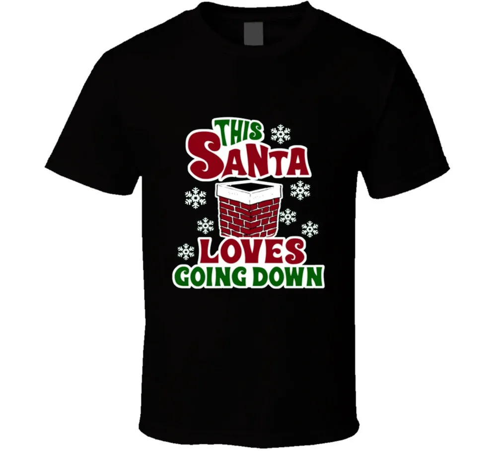 

Эта Рождественская футболка Santa Loves Going Down с забавным дымоходом